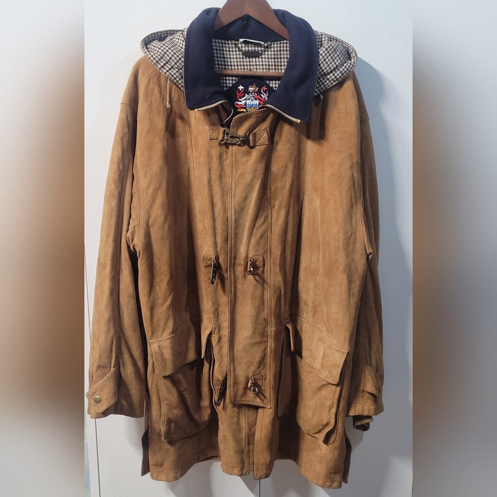 Men's Aquascutum Suede Leather Jacket Wool Lining